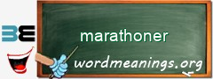 WordMeaning blackboard for marathoner